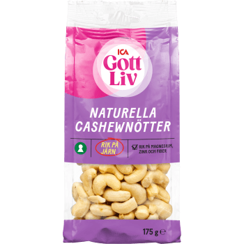 Cashewnötter 175g ICA Gott Liv.