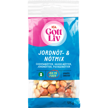 Jordnöt & nötmix 175g ICA gott liv.