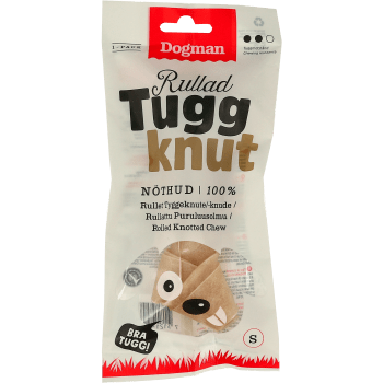 Rullad Tuggknut för hund Small 53g Dogman.