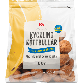 Kycklingköttbullar Stekta Färska 1kg ICA.