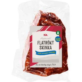 Skinka Flatrökt ca 500g ICA.