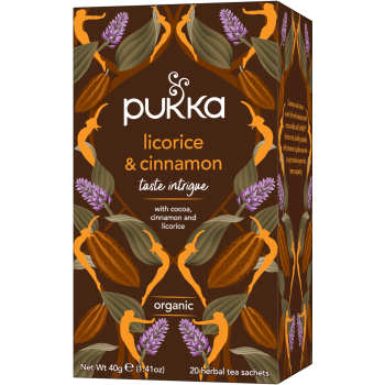 Licorice & cinnamon te Ekologisk 20-p Pukka.