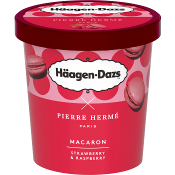 Macaron Strawberry & Raspberry 420ml Häagen Dazs.