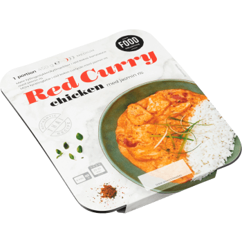 Chicken Red curry Chicken Red Curry med Jasminris 450 Gram Food Collective.