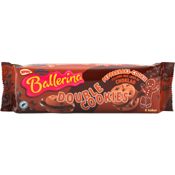 Dubbla Cookies Pepparkaka/choklad 168g Ballerina.