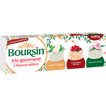 Limited edition trio 80gx3 Boursin.