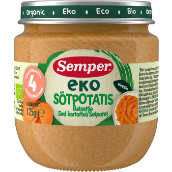 Barnmat Sötpotatis Eko 4m 125g Semper.