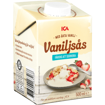 Vaniljsås 500ml ICA.