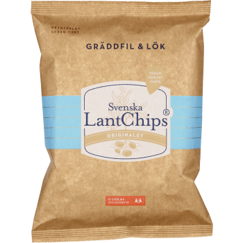 Chips Gräddfil & Lök 200g Svenska Lantchips.
