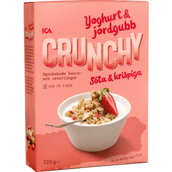 Flingor Crunchy Yoghurt & jordgubb 725g ICA.