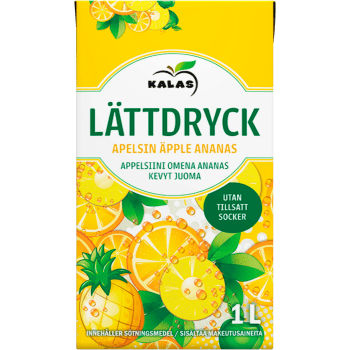 Måltidsdryck Apelsin ananas 1L Kalas.