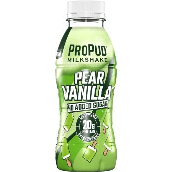 Proteinmilkshake ProPud Päron Vanilj 1,5% 330ml Njie.