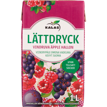 Måltidsdryck Hallon äpple 1L Kalas.