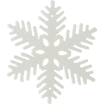 Hänge Snöflinga Vit 10cm 10-p Festive.