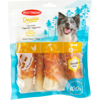 Hundtugg Dubbel tuggben kyc 135g Best friend.