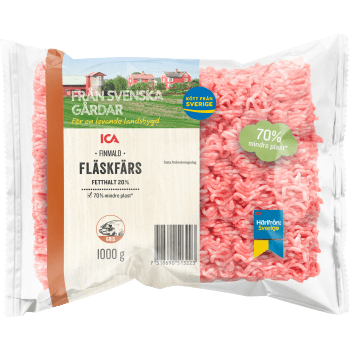 Fläskfärs Färsk 20% 1kg ICA.