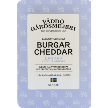 Burgarchedda lagrad 86g Väddö Gårdsmejeri.
