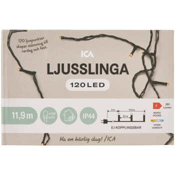 Ljusslinga 200LED 11,9m IP44 ICA.