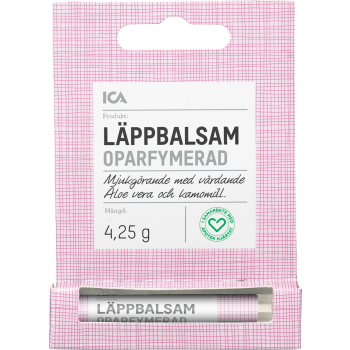 Läppbalsam Oparfymerad 1-p ICA Hjärtat.
