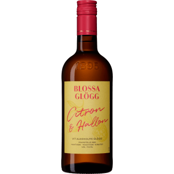 Glögg Citron Hallon Alkoholfri 75cl Blossa.
