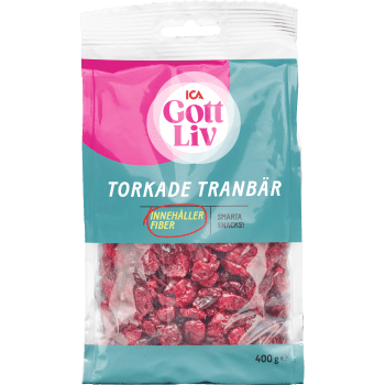 Torkade Tranbär 400g ICA Gott Liv.