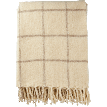 Ullpläd Patrik Vit 130x170cm Hemtex24h.