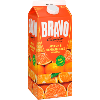 Juice Apelsin Äpple & Mandarin 2l Bravo.