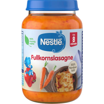 Barnmat Fullkornslasagne 8 mån 190g Nestle.