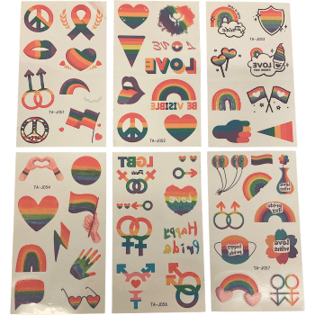 Tatueringar Rainbow Festive.