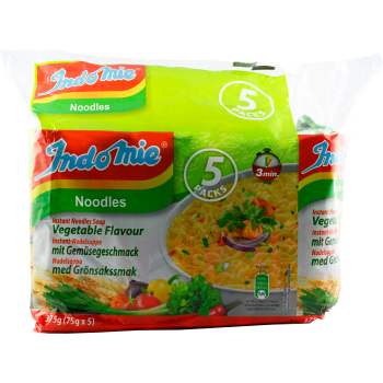 Snabbnudlar Grönsakssmak 75g 5-p Indomie.