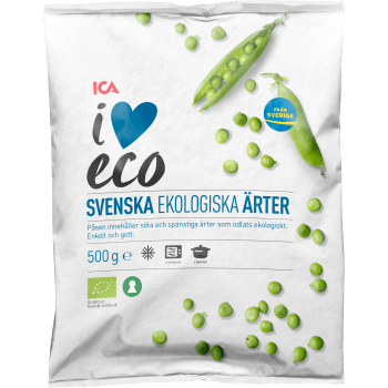 Ärtor Fryst Ekologisk 500g ICA I love eco.