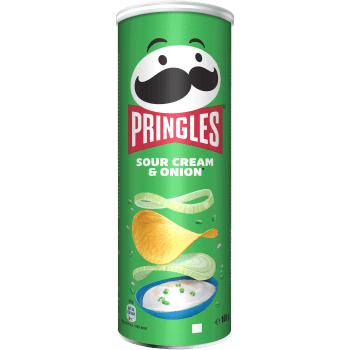 Chips Sour Cream & Onion 165g Pringles.