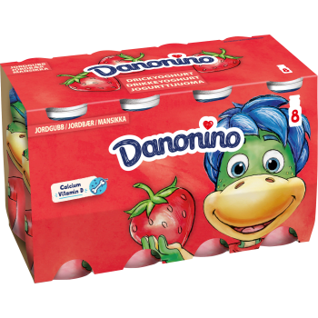 Drickyoghurt Jordgubb 8-p 800g Danonino.