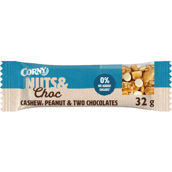 Bar Nuts & Choc Cashew 32g Corny.
