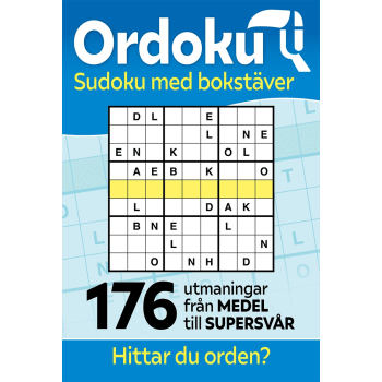 Orduko: Sudoku med bokstäver: 176 utmaningar från medel till supersvår.