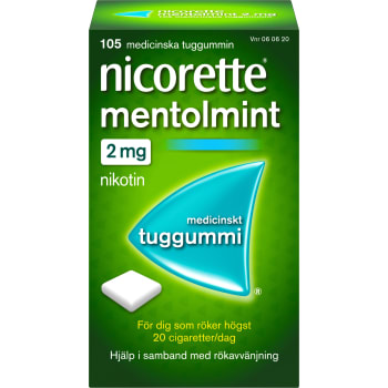 Nicorette Mentolmint Medicinskt tuggummi 2mg 105-p.
