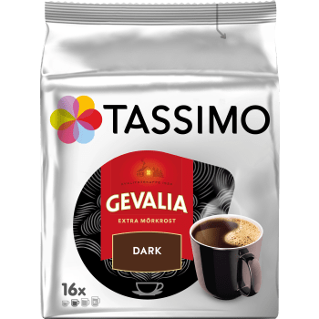 Kaffekapslar, Tassimo, Dark, 16at, Gevalia.