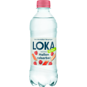 Vatten Kolsyrat Hallon Rabarber 33cl Loka.