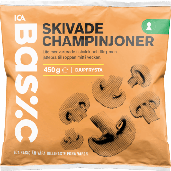 Skivade Champinjoner Fryst 450g ICA Basic.
