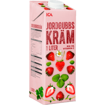 Jordgubbskräm 1l ICA.