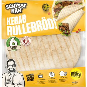 Kebabrullebröd 6-p 510g Schysst käk.