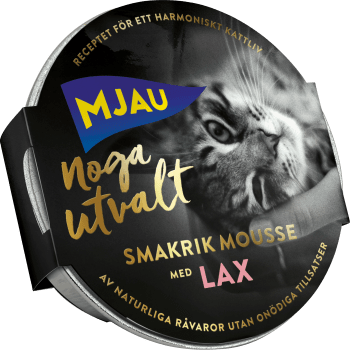 Kattmat Laxmousse Våt 85g Mjau.