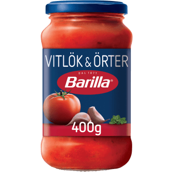 Pastasås Vitlök & Örter 400g Barilla.