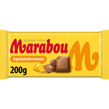 Mjölkchoklad Apelsinkrokant 200g Marabou.