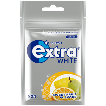 Tuggummi White Sweet fruit 29g Extra.