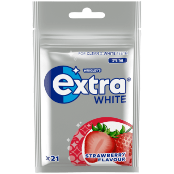 Tuggummi Strawberry 21-p Extra White.