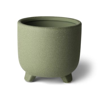 Kruka fot 13cm Grön.