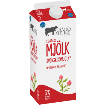 Standardmjölk Extra lång hållbarhet 3% 1500ml Grådö Mejeri.