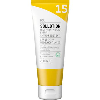Sollotion SPF 15 200ml ICA Hjärtat.