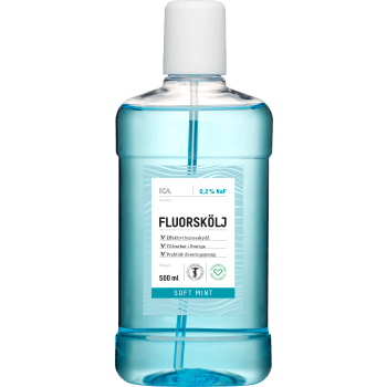 Fluorskölj Soft Mint 500ml ICA Hjärtat.